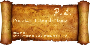 Pusztai Liberátusz névjegykártya